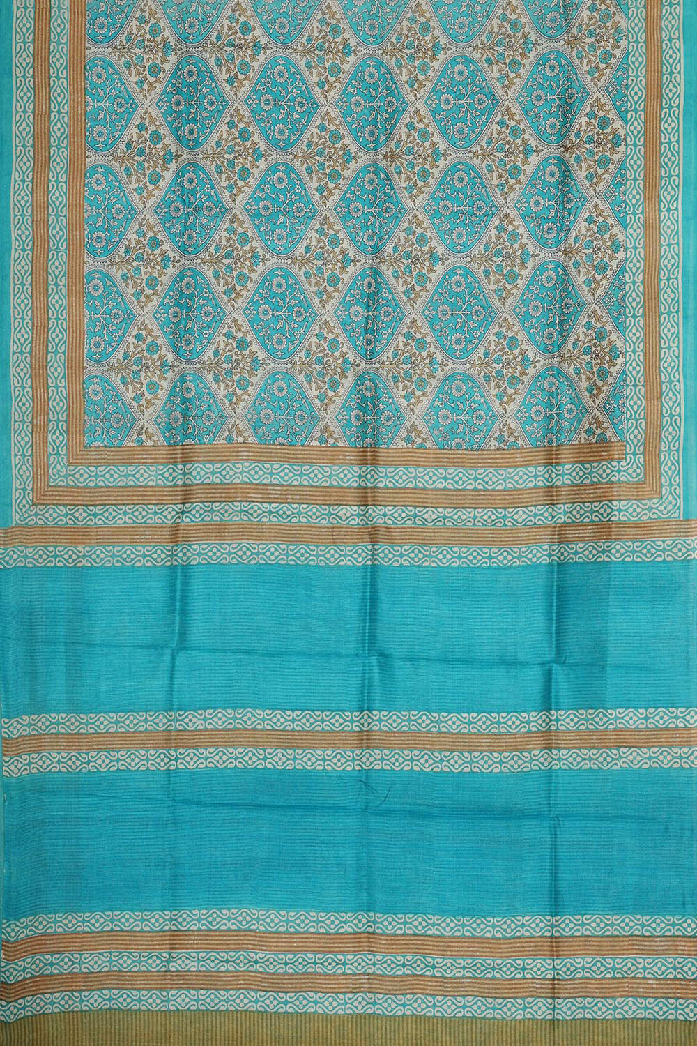 Collection of Tussar Silk Blue Saree in a gallery layout