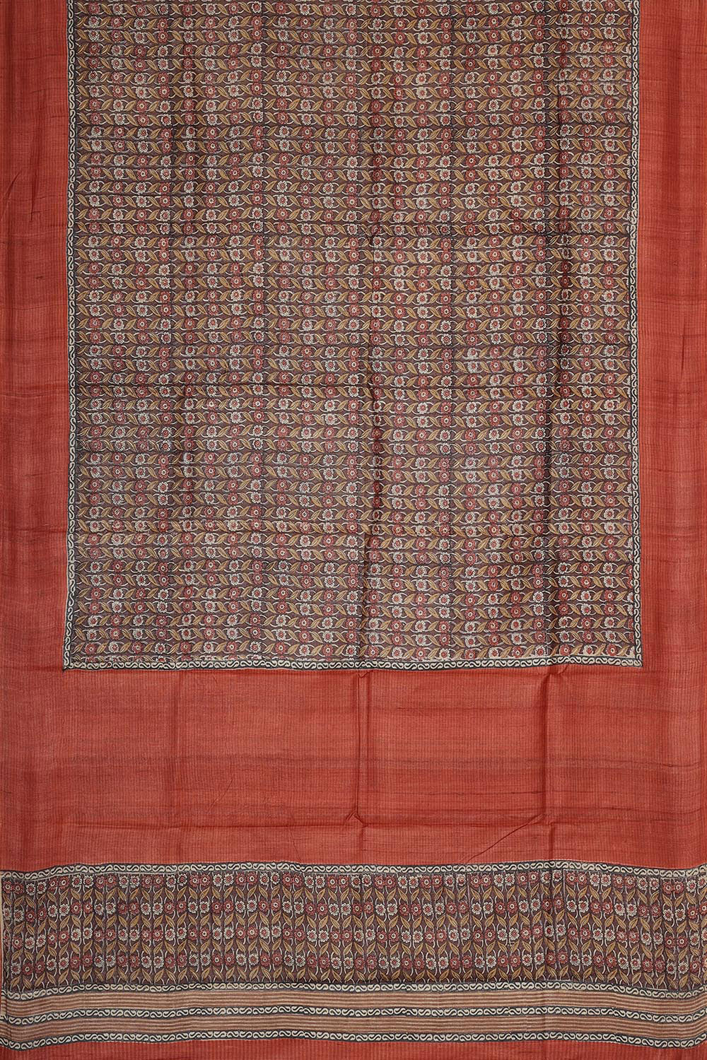 Collection of Tussar Silk Brown Saree in a gallery layout