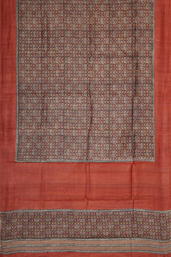 Collection of Tussar Silk Brown Saree in a gallery layout