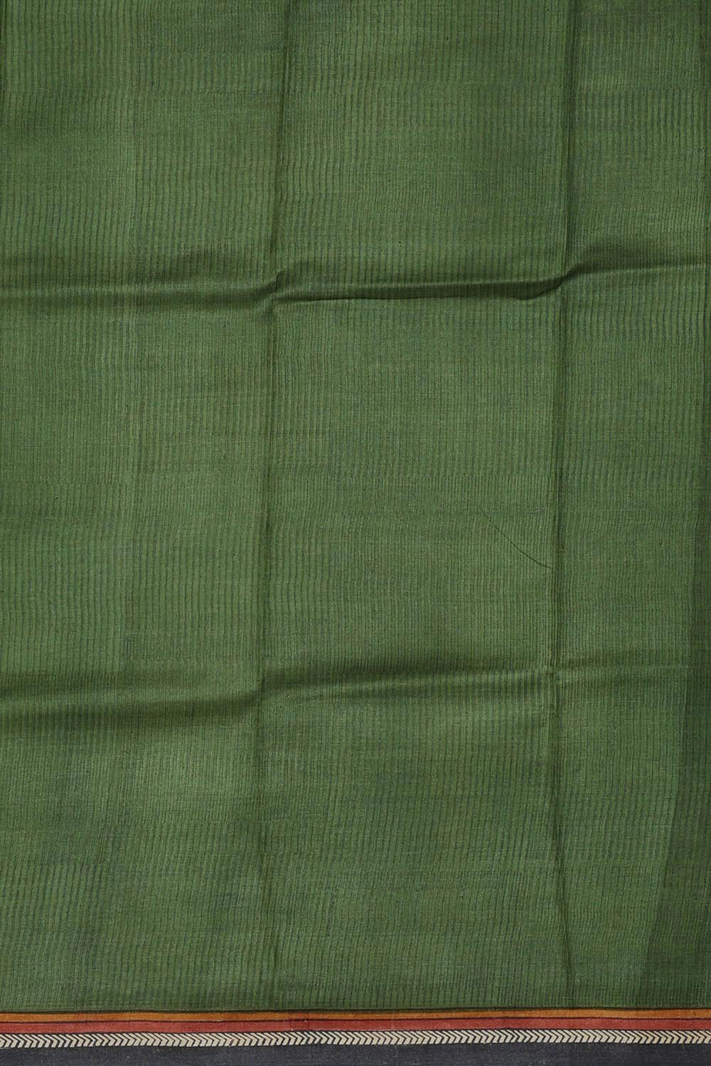 Image of Tussar Silk Green Saree