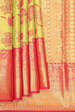 Image of Kanchipattu Spring Green Saree