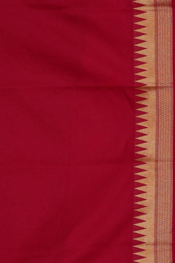 Image of Banarasi Silk Dark Magenta Saree