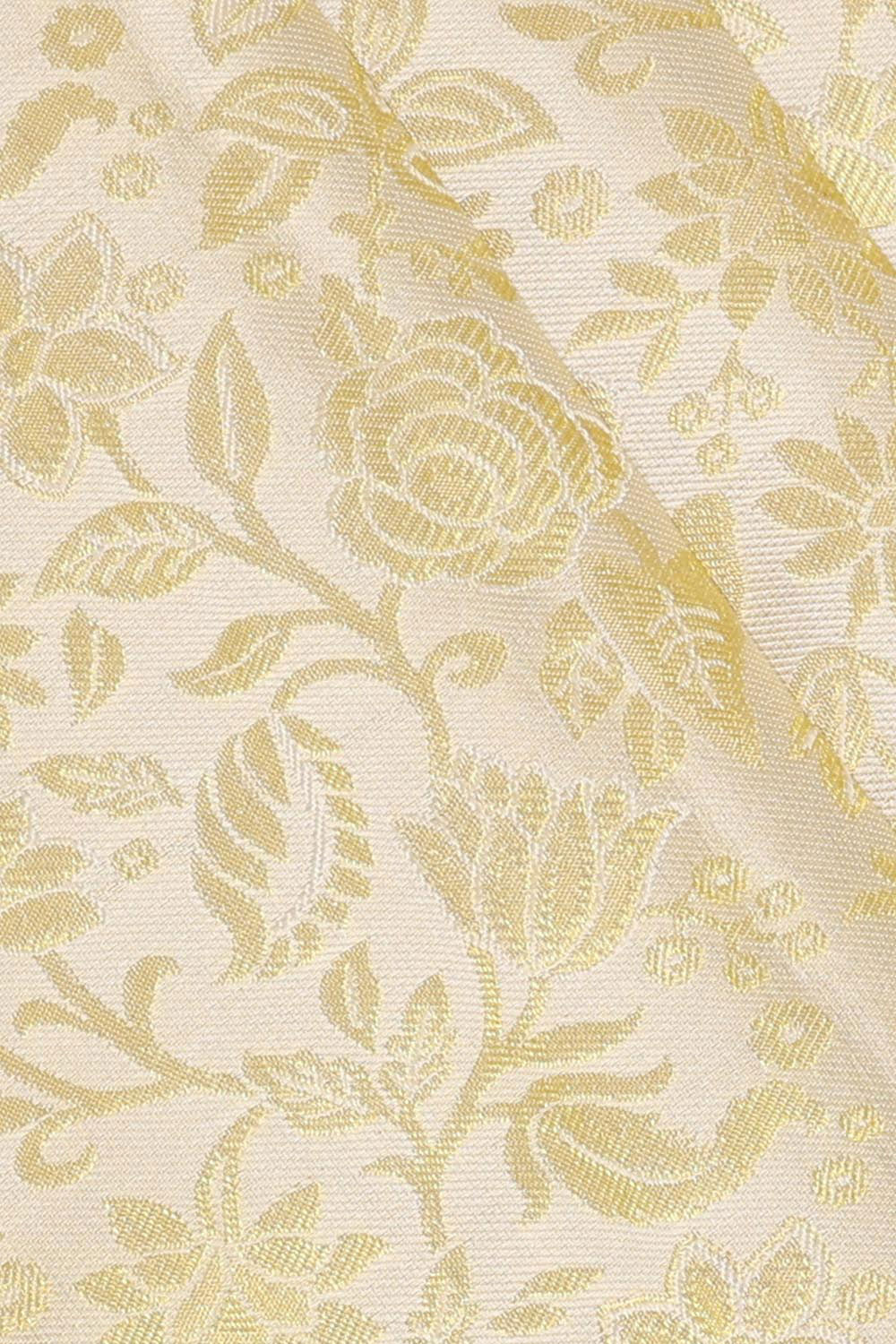 Image of Kanchipattu Off White Brocade Saree