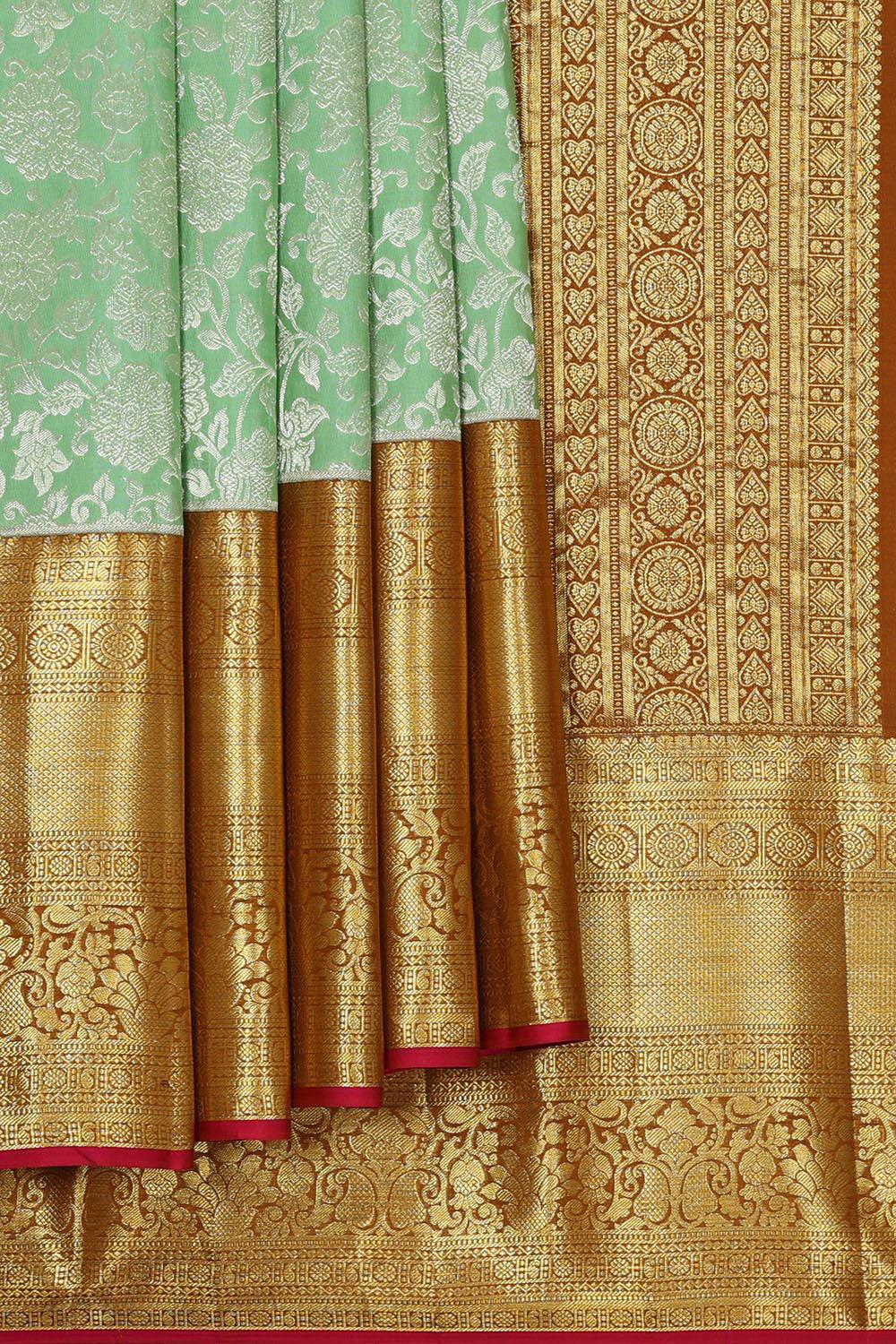 Kanchipattu Light Green Brocade Saree