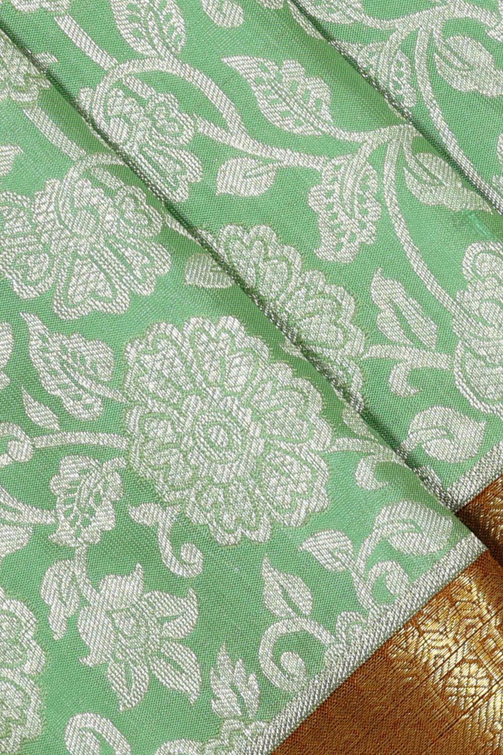 Kanchipattu Light Green Brocade Saree