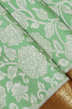 Image of Kanchipattu Light Green Brocade Saree