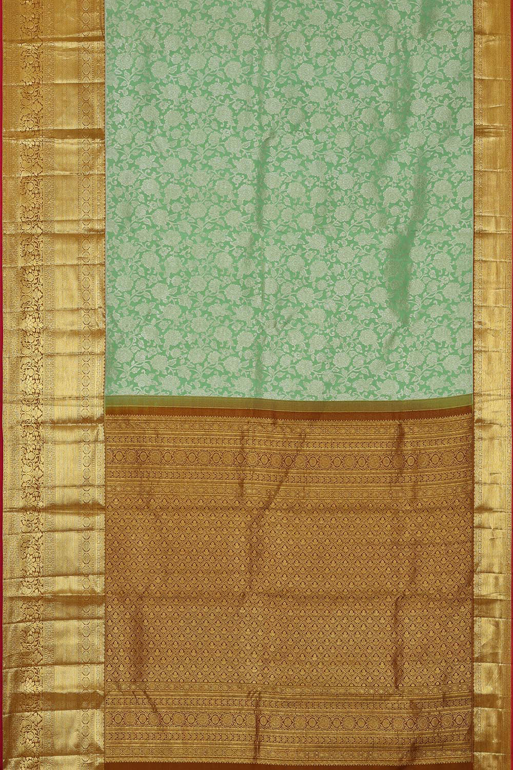 Kanchipattu Light Green Brocade Saree