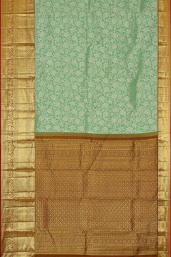 Image of Kanchipattu Light Green Brocade Saree