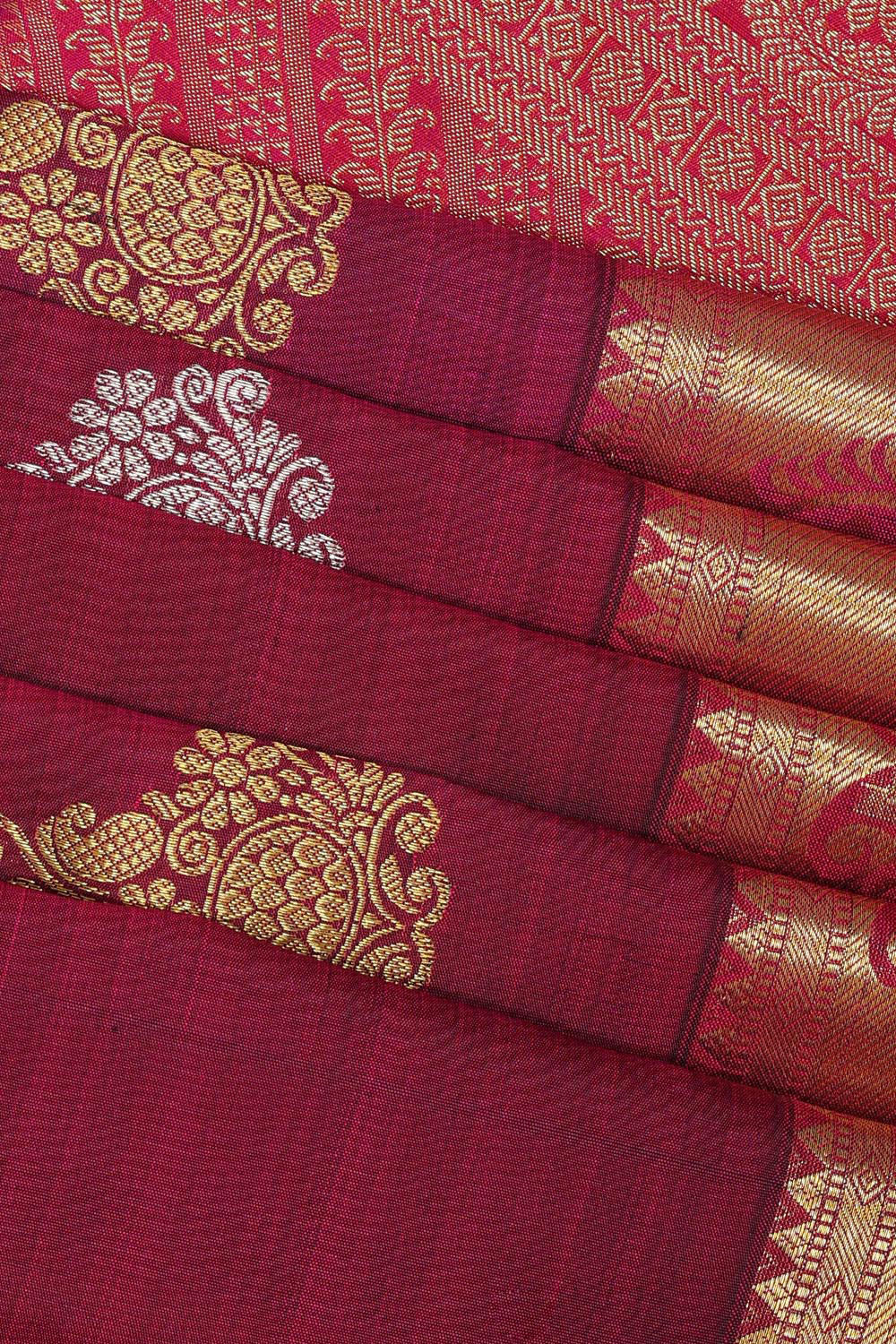 Collection of Very Pretty Plum Pink Saree in a gallery layout