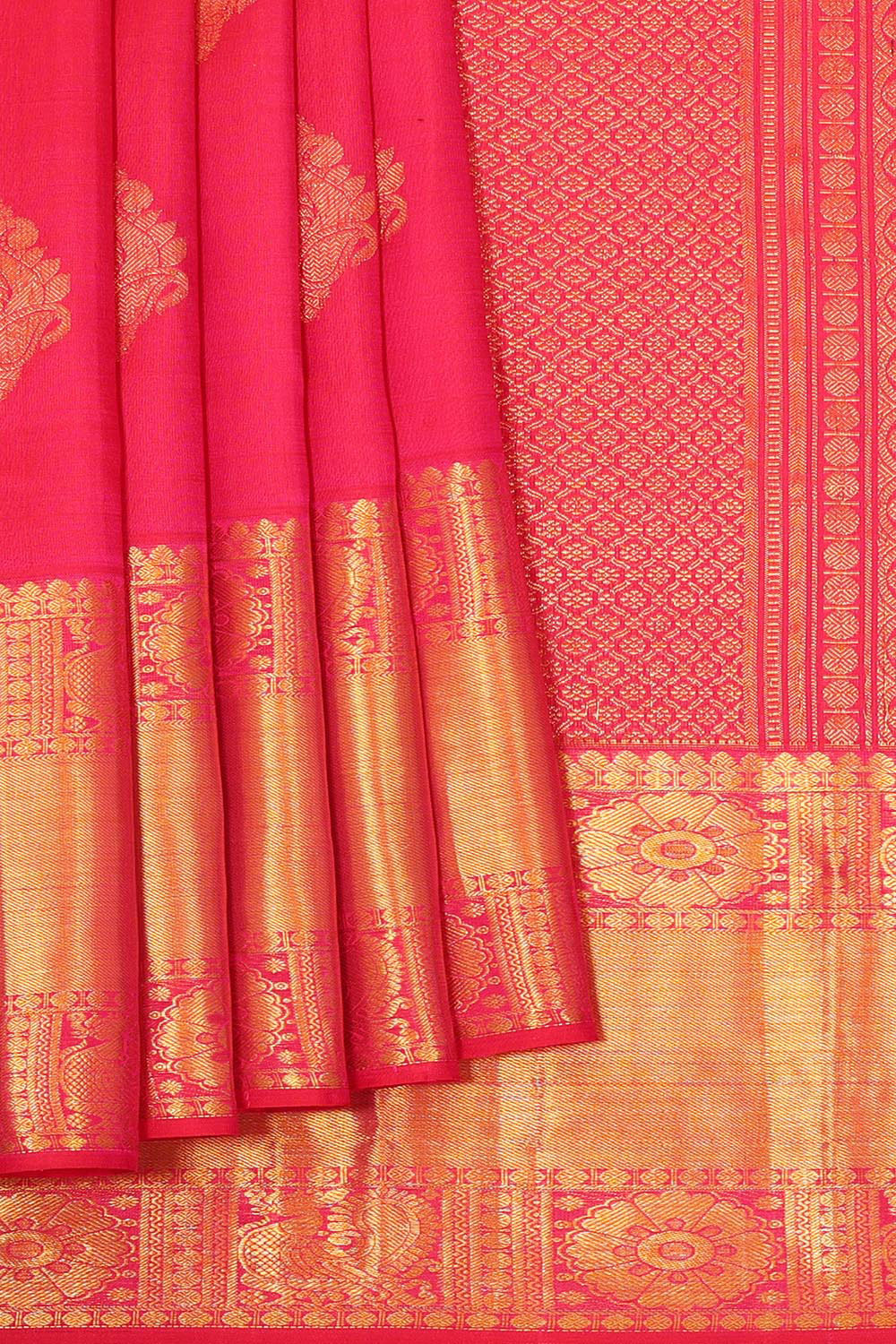 Kanchipattu Rani Pink Brocade Saree