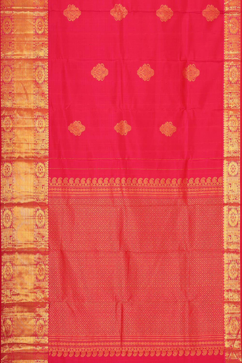 Kanchipattu Rani Pink Brocade Saree