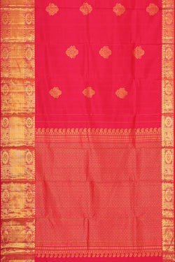 Image of Kanchipattu Rani Pink Brocade Saree