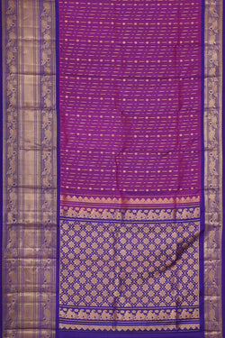 Image of Kanchipattu Magenta Purple Brocade Saree