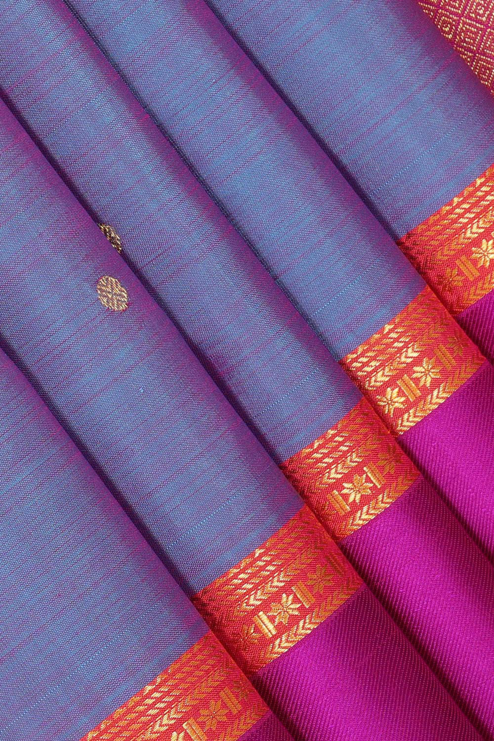 Image of Kanchipattu Pinkish Blue Brocade Saree
