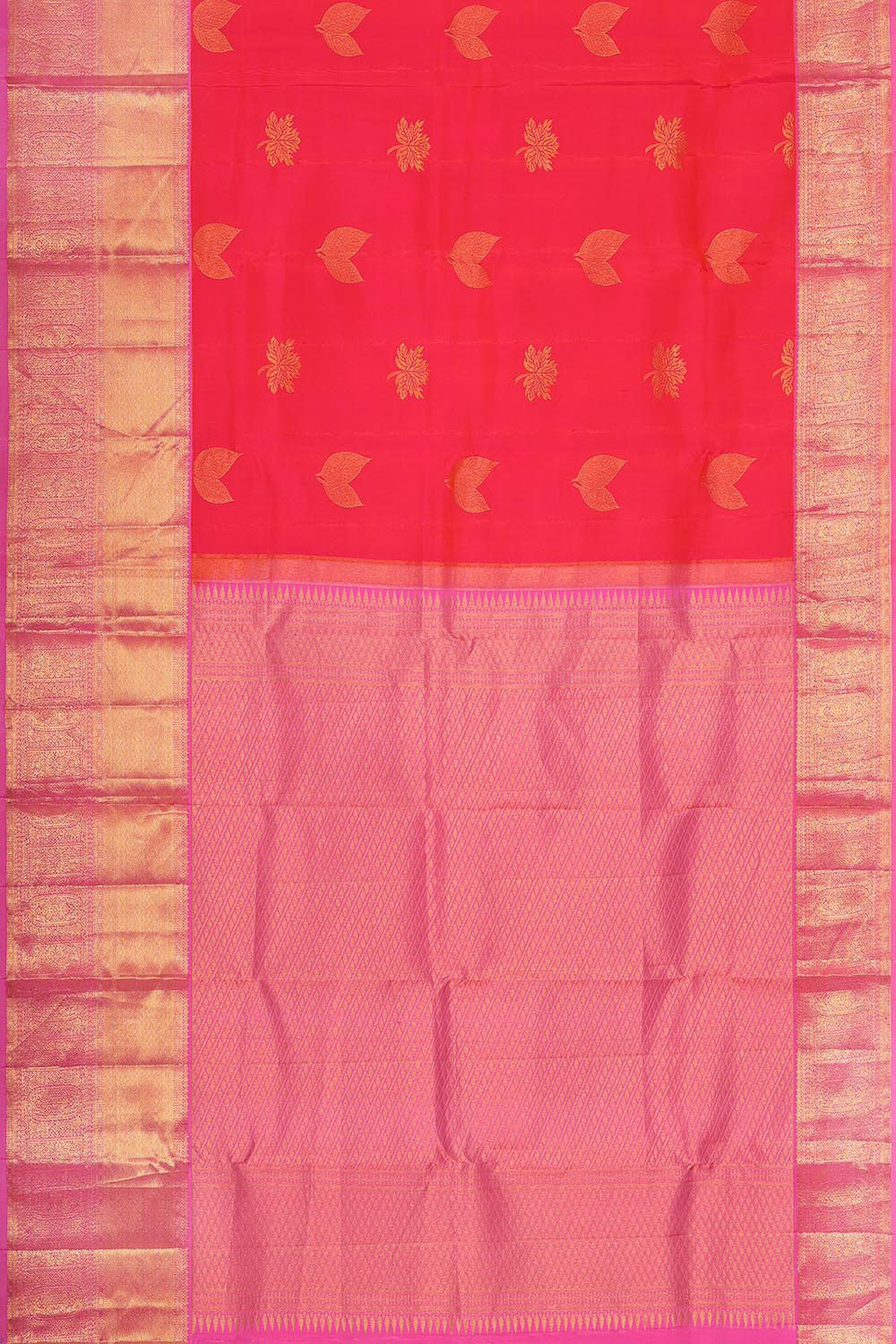 Collection of Kanchipattu Coral Pink Saree in a gallery layout