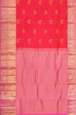 Collection of Kanchipattu Coral Pink Saree in a gallery layout