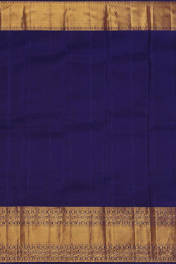 Image of Kanchipattu Teal Blue Brocade Saree