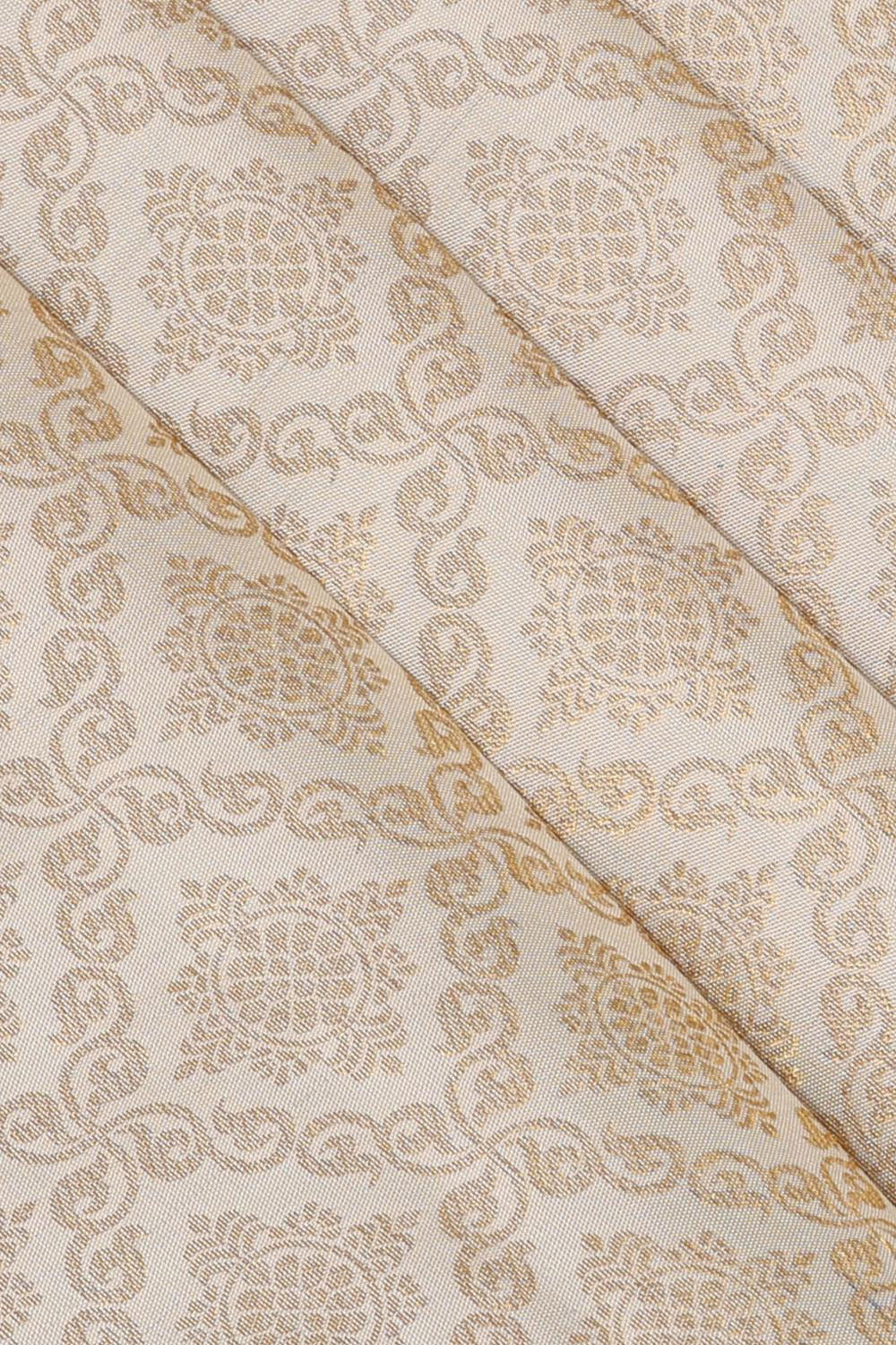 Kanchipattu Cream Colour Brocade Saree