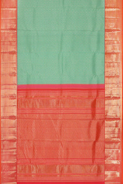 Image of Kanchipattu Light Sea Green Brocade Saree