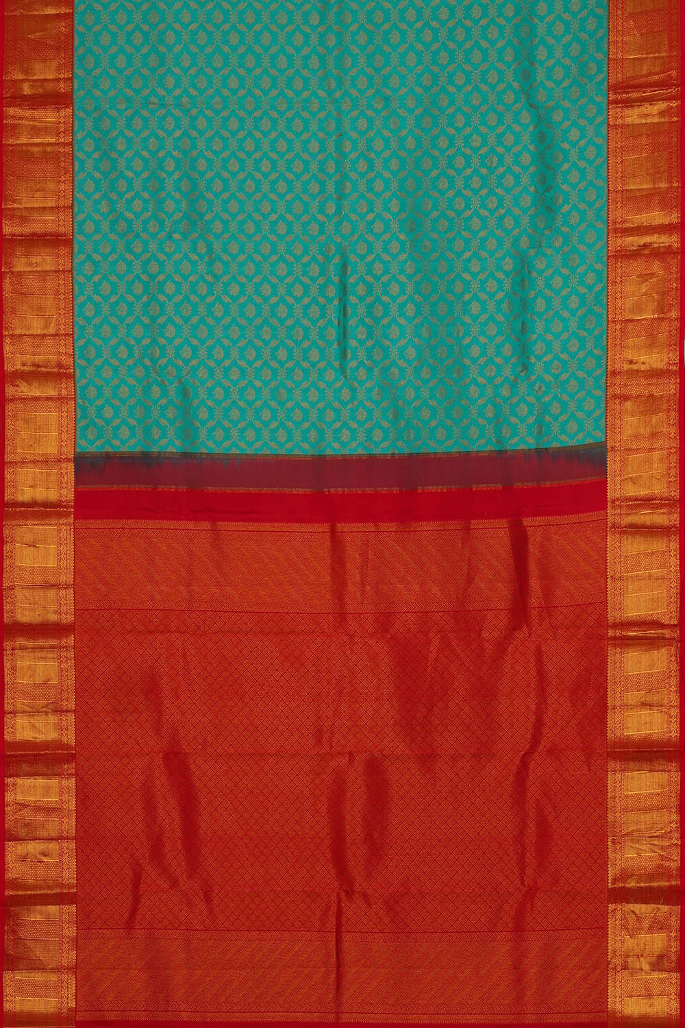 Image of Kanchipattu Blue Brocade Saree