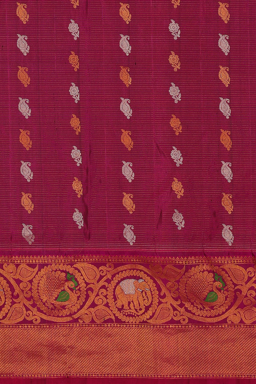 Image of Purple Gadwal Silk Saree