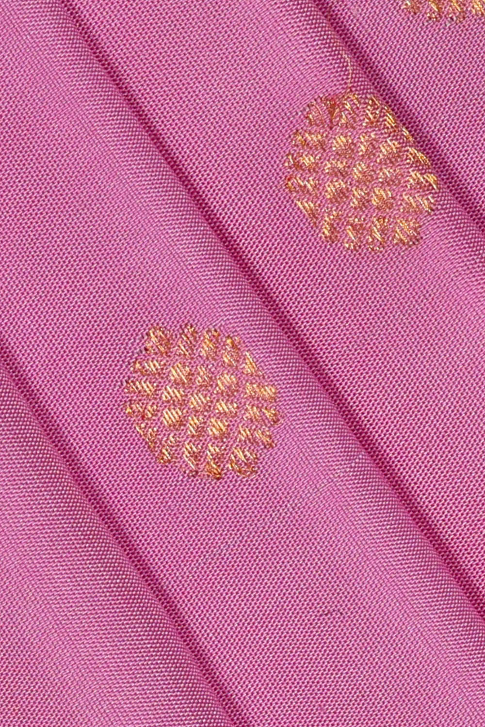 Image of Lavender-Pink Gadwal Silk Saree