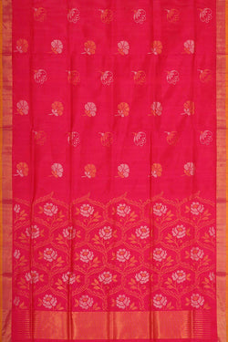 Collection of Uppada Silk Rani Pink Saree in a gallery layout