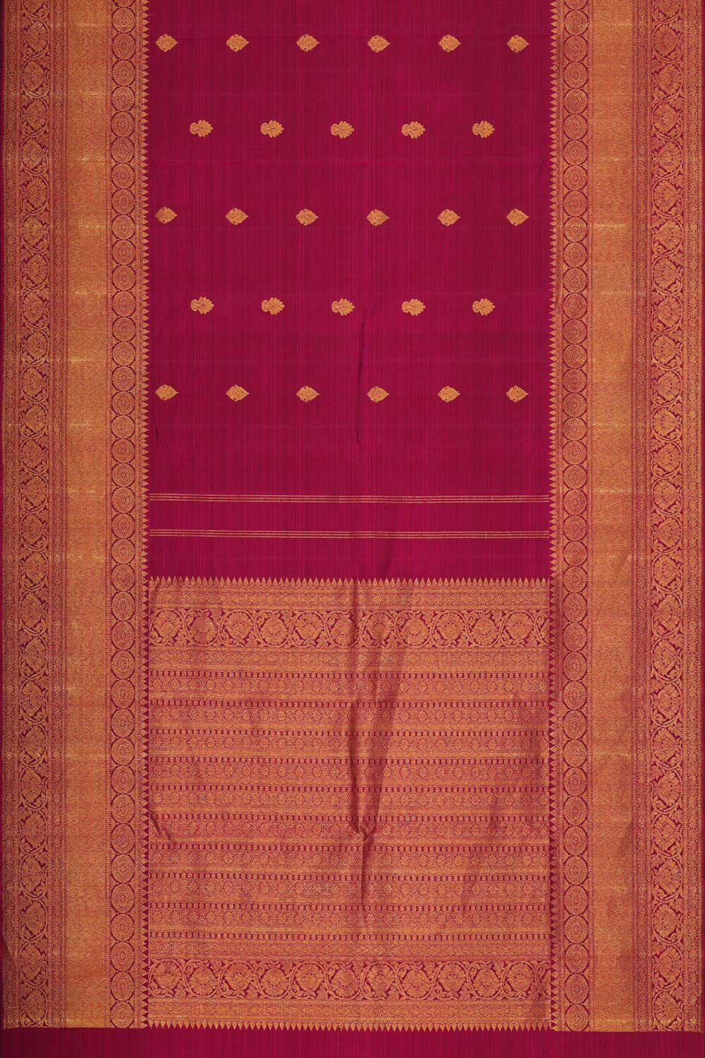 Image of Kanchipattu Dark Magenta Brocade Saree
