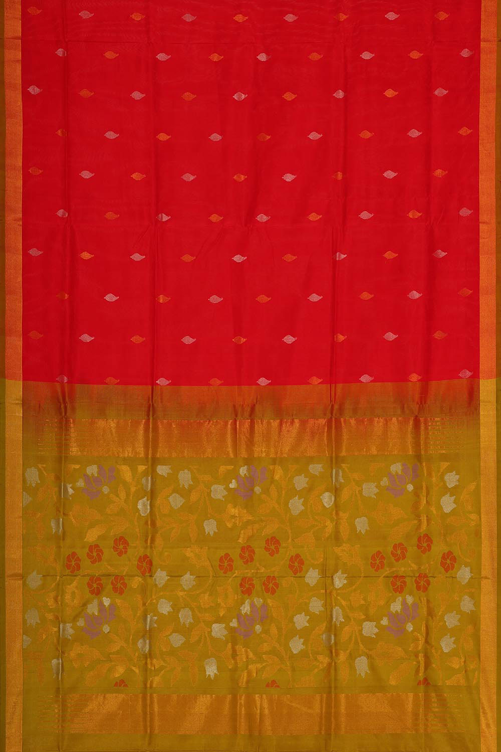 Collection of Uppada Silk Red Colour Saree in a gallery layout