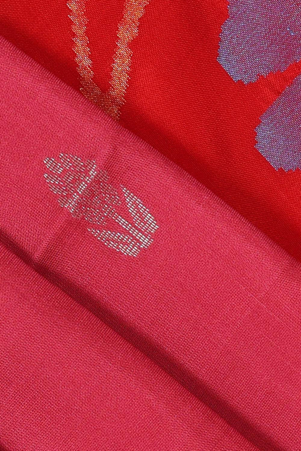 Uppada Silk Dark Rose Pink Colour Saree