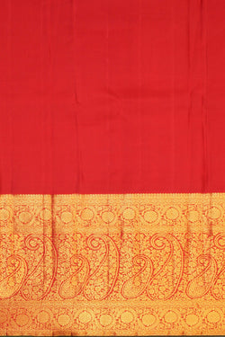 Image of Kanchipattu Brocade Ruby Red Saree