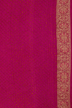 Collection of Banarasi Bandhani Brocade Pink Saree in a gallery layout