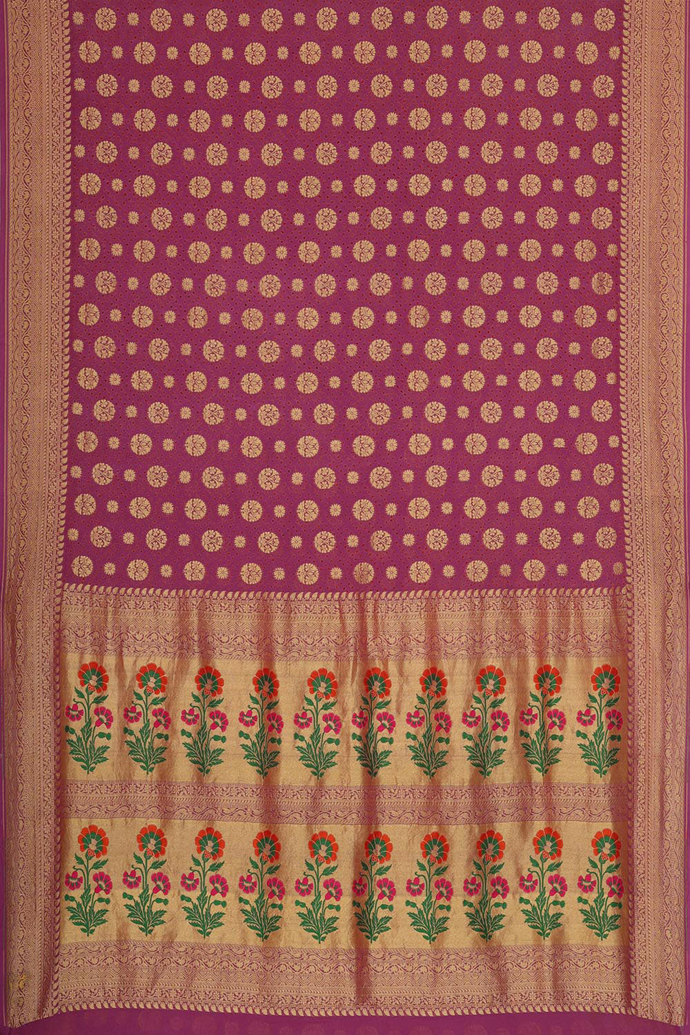 Collection of Banarasi Bandhani Brocade Pink Saree in a gallery layout