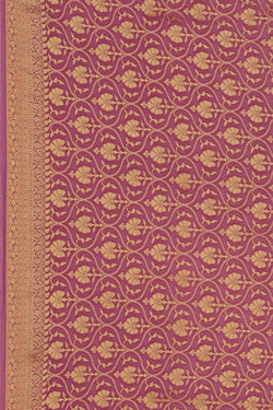 Image of Banarasi Bandhani Brocade Pink Saree