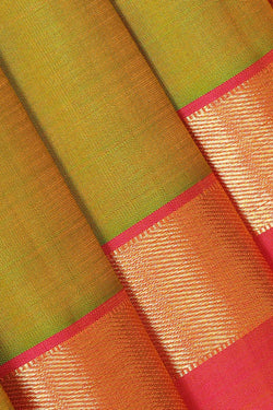 Image of Arani Silk Golden Green Saree