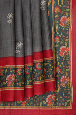 Collection of Classy Grey Saree in a gallery layout