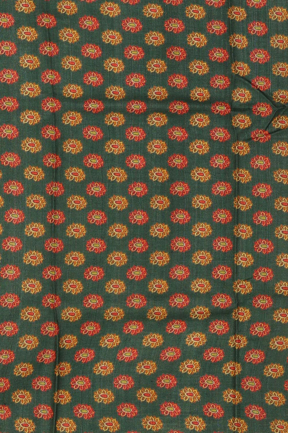 Image of Dark Blue Tussar Silk Saree