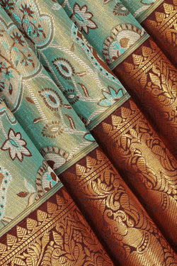 Image of Kanchipattu Brocade Sky Blue Saree