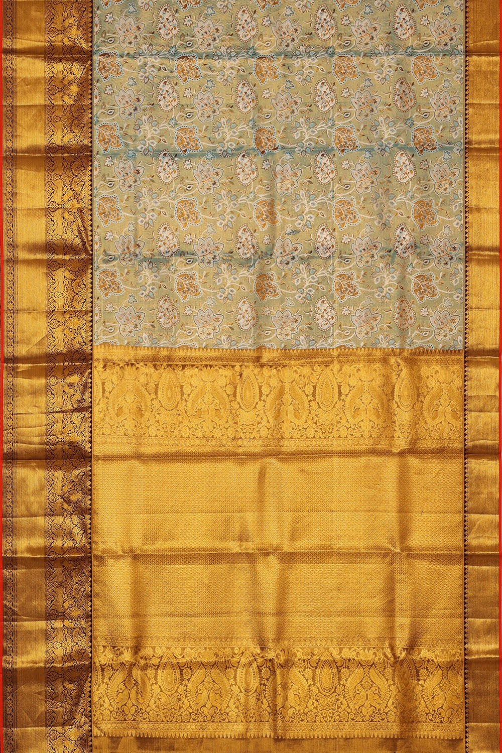 Image of Kanchipattu Brocade Sky Blue Saree