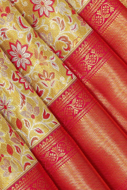 Image of Kanchipattu Brocade Yellow Saree