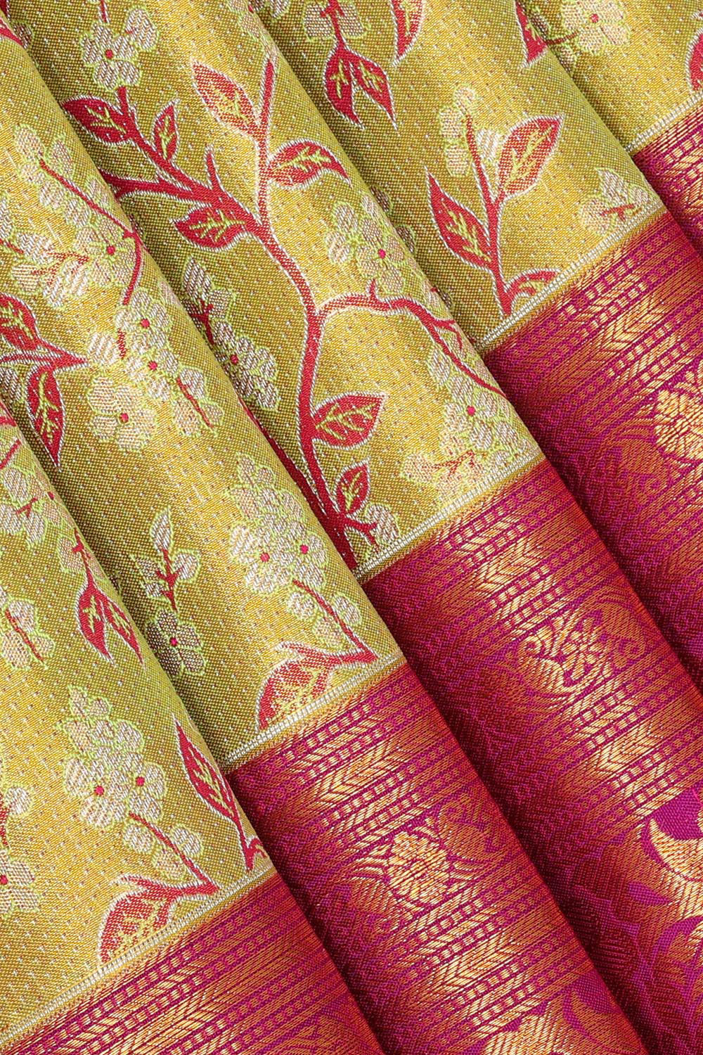 Kanchipattu Brocade Green Saree