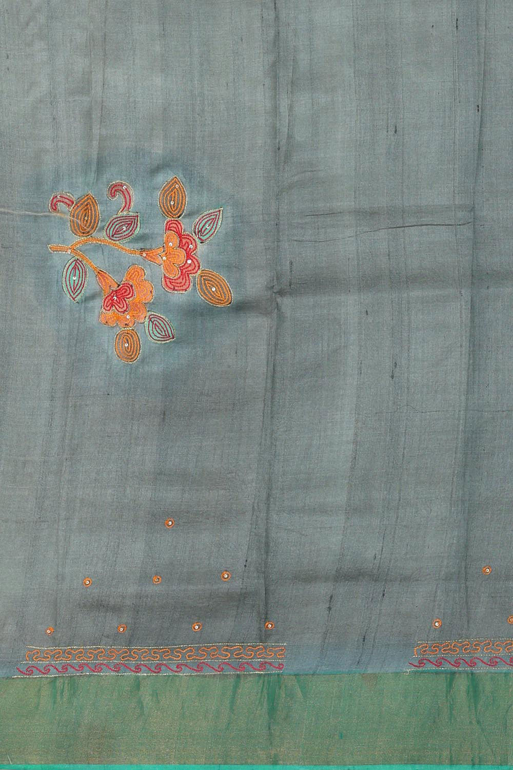 Tussar Silk Sea Green Saree