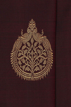 Image of Kanchipattu Maroon Brocade Saree