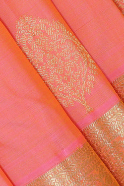 Image of Kanchipattu Peach Colour Saree