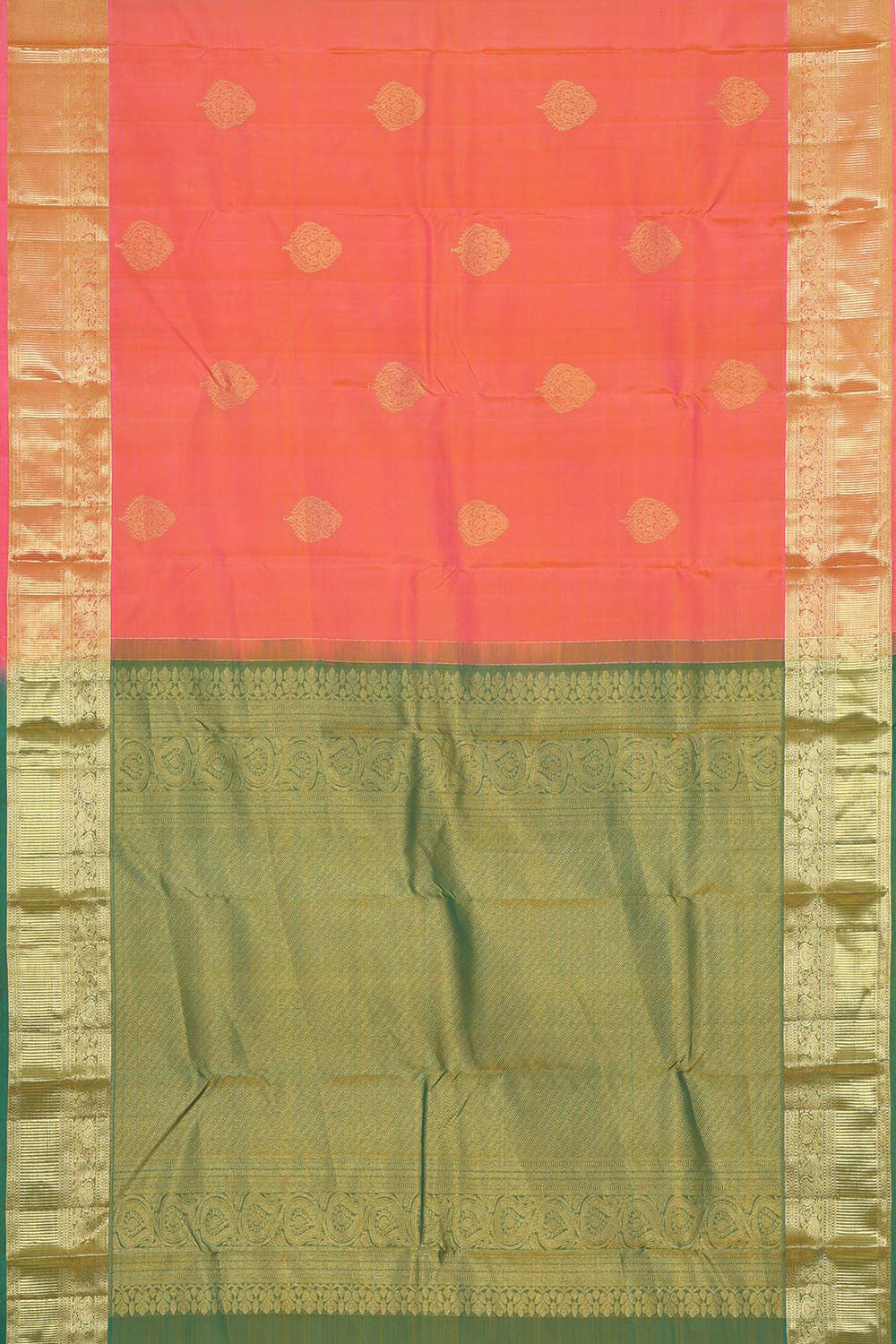 Kanchipattu Peach Colour Saree