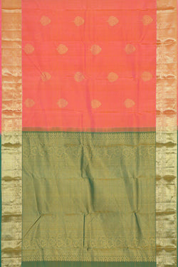 Image of Kanchipattu Peach Colour Saree