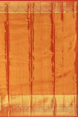 Image of Kanchipattu Gold Colour Tissue Brocade Saree