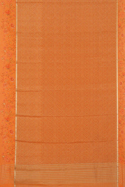 Collection of Crepe Orange Saree in a gallery layout