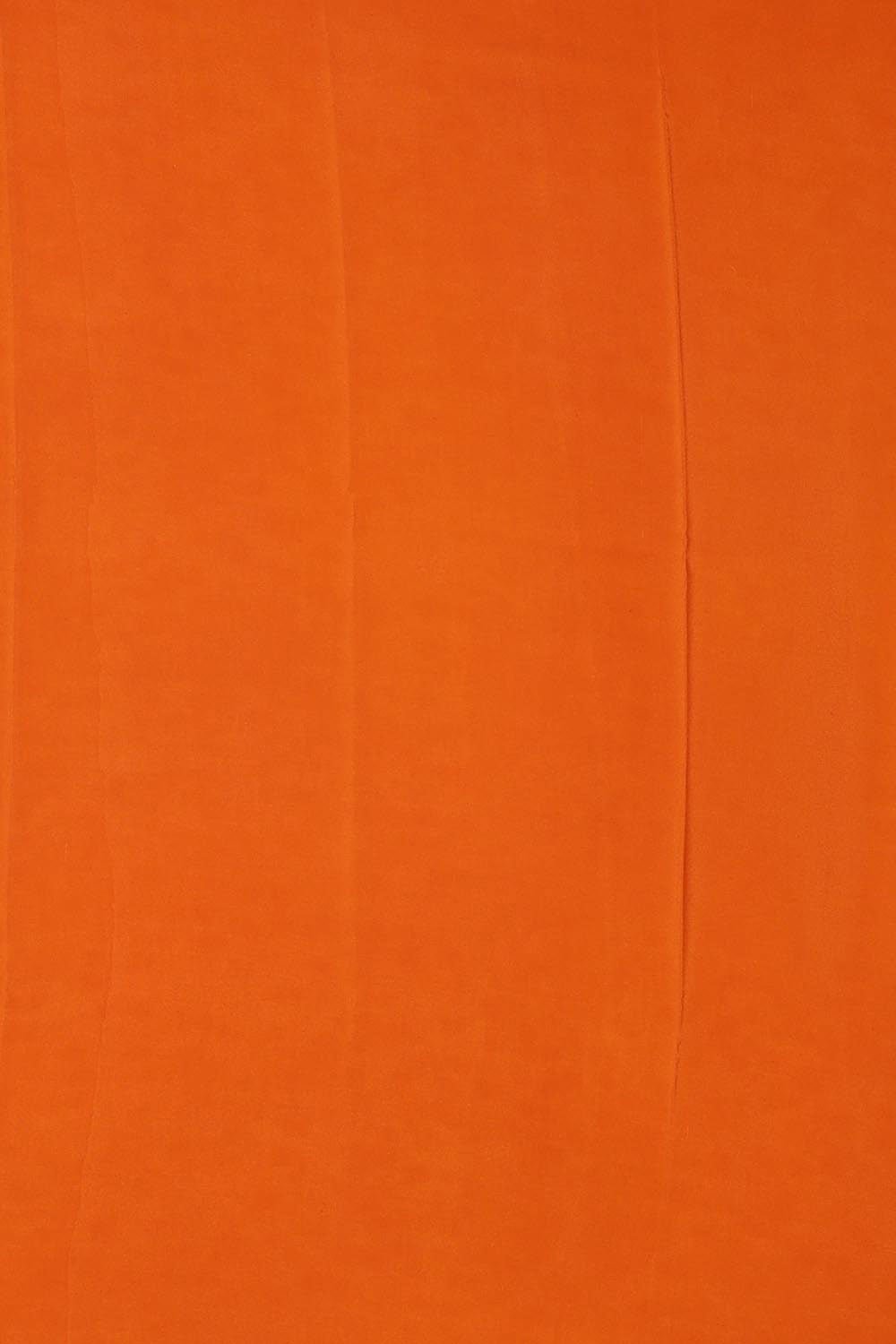 Image of Crepe Orange Saree