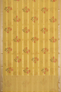 Collection of Crepe Silk Yellow Saree in a gallery layout